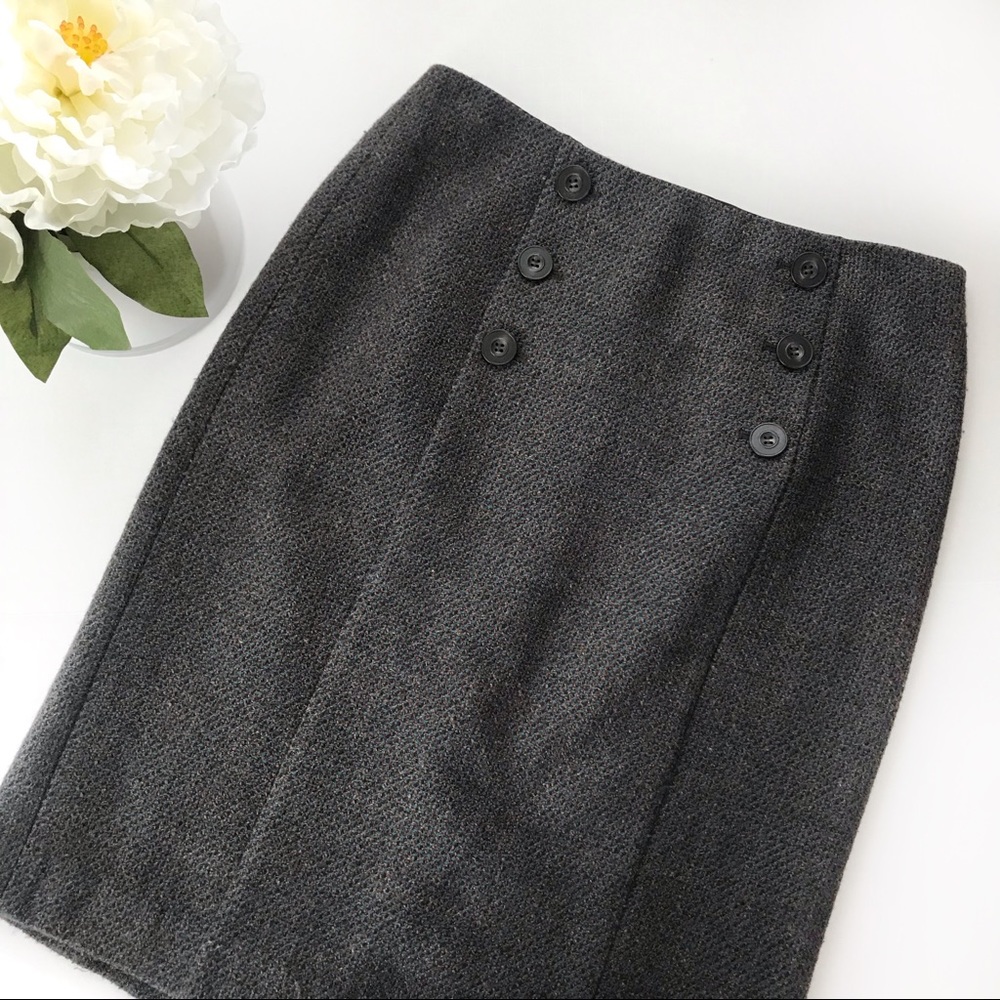 Halogen Tweed Wool Blend Pencil Skirt